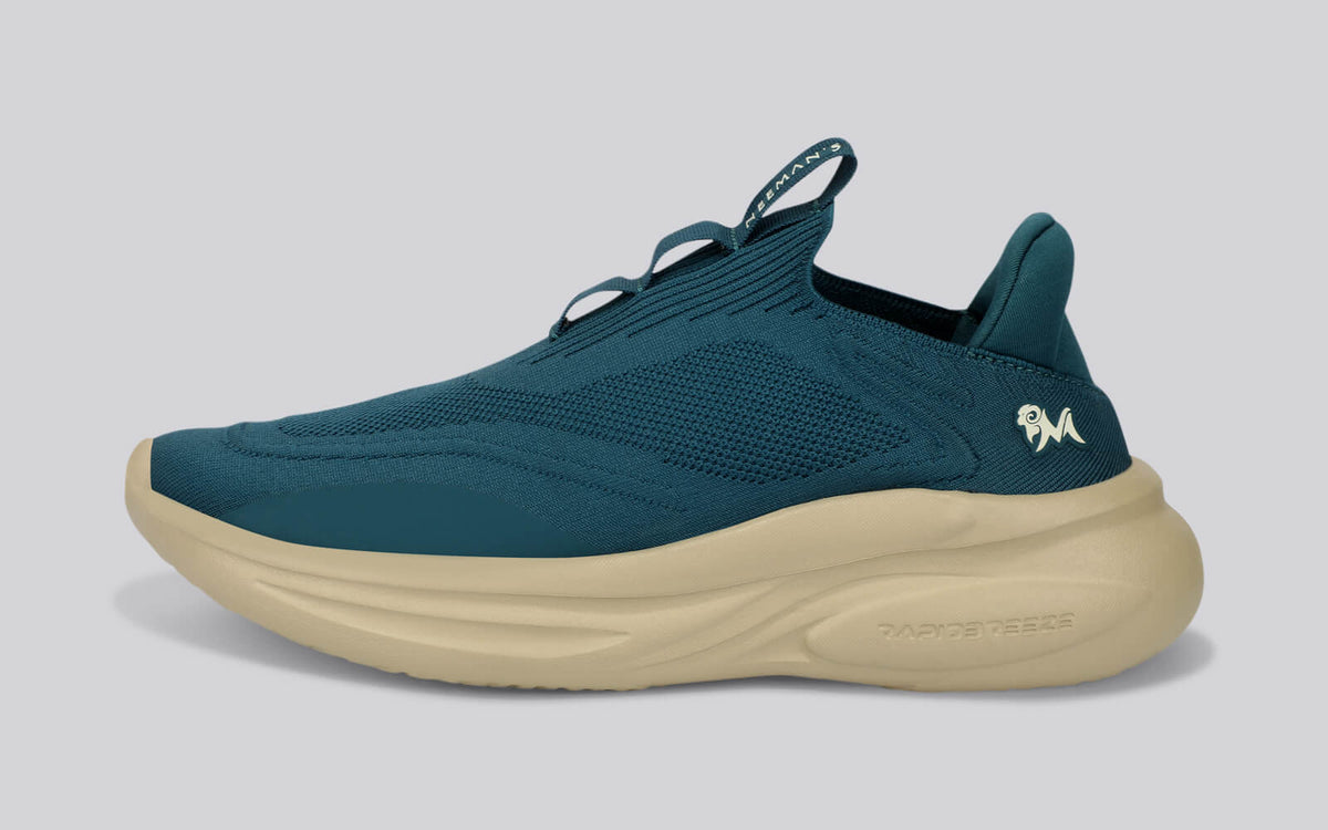 Rapid Breeze Vigor Slip Ons For Men : Teal Ecru
