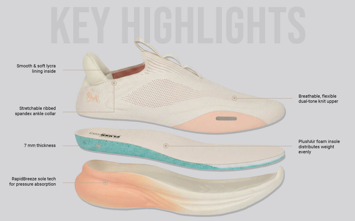 Rapid Breeze Vigor Slip Ons For Women : Ivory