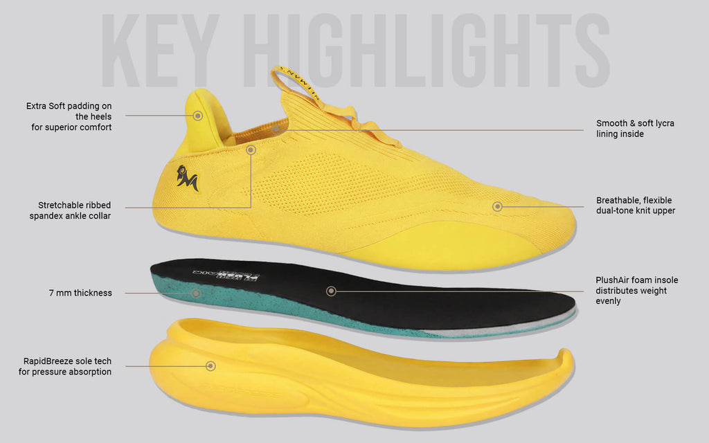 Rapid Breeze Vigor Slip Ons For Men : Yellow