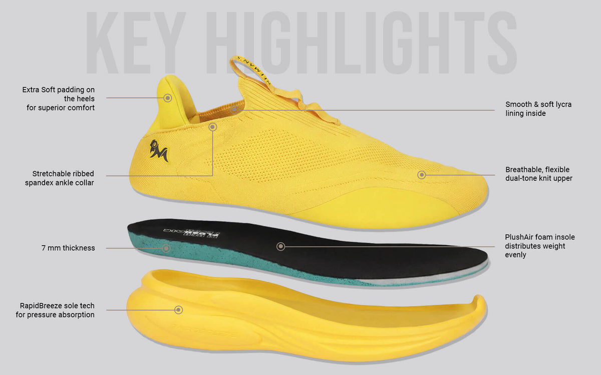 Rapid Breeze Vigor Slip Ons For Men : Yellow