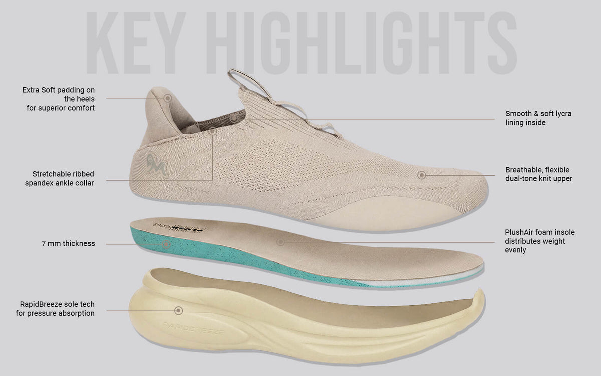 Rapid Breeze Vigor Slip Ons For Men : Goat