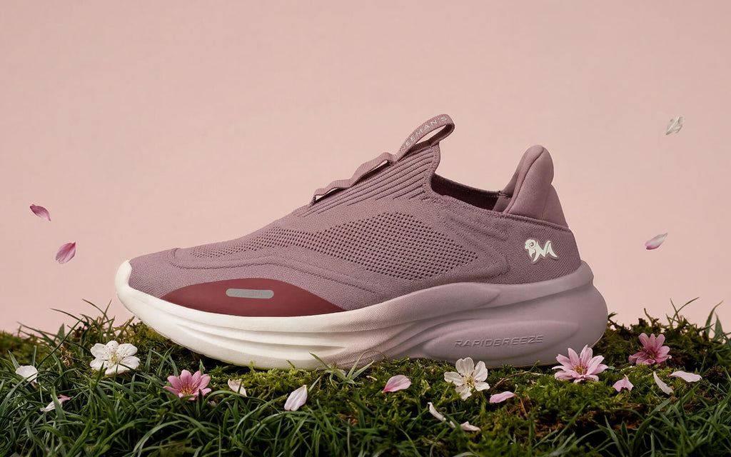 Rapid Breeze Vigor Slip Ons For Women : Mauve Ivory
