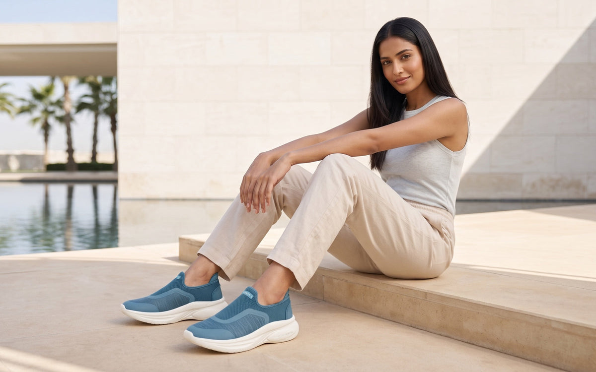 Rapid Breeze Pulsatile Slip Ons for Women : Blue