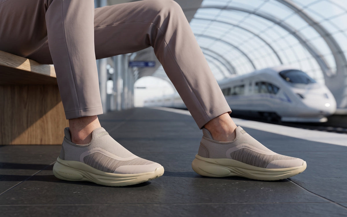 Rapid Breeze Pulsatile Slip Ons for Men : Ecru