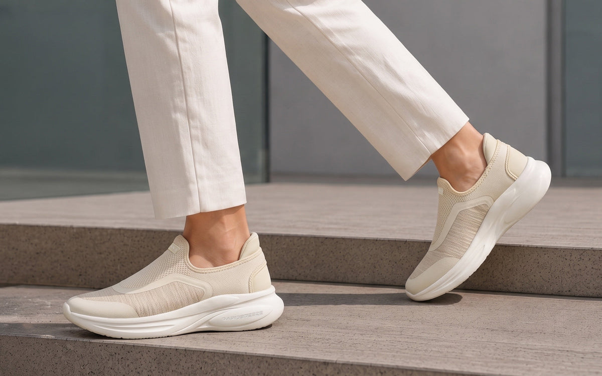 Rapid Breeze Pulsatile Slip Ons for Women : Ivory