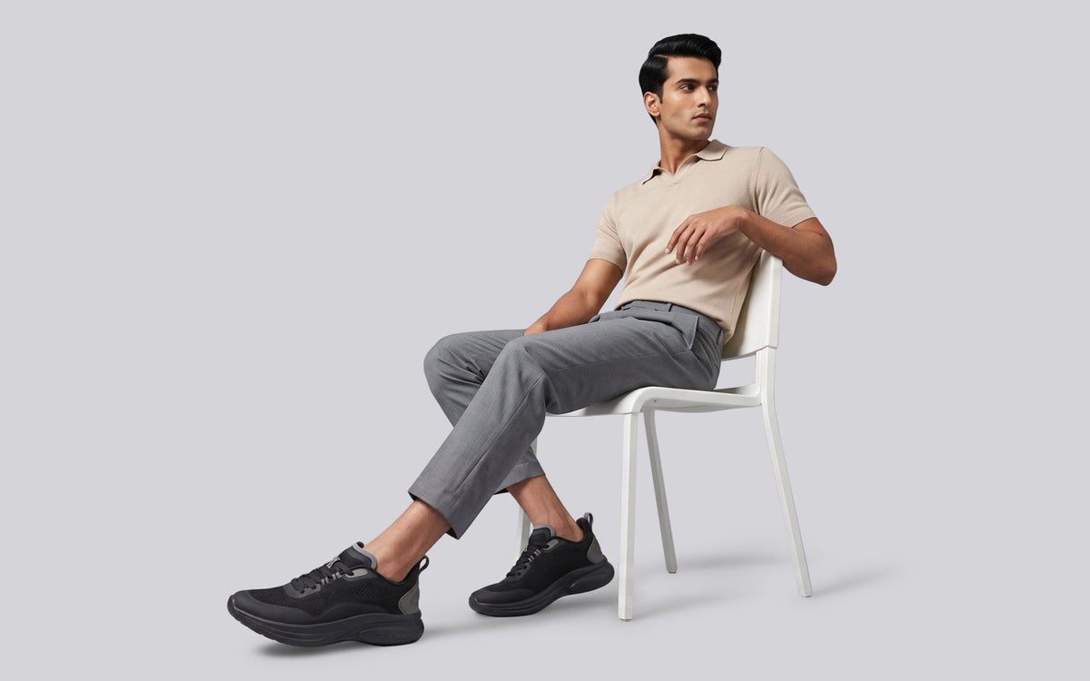 Rapid Breeze Serene Lace Ups for Men : Black