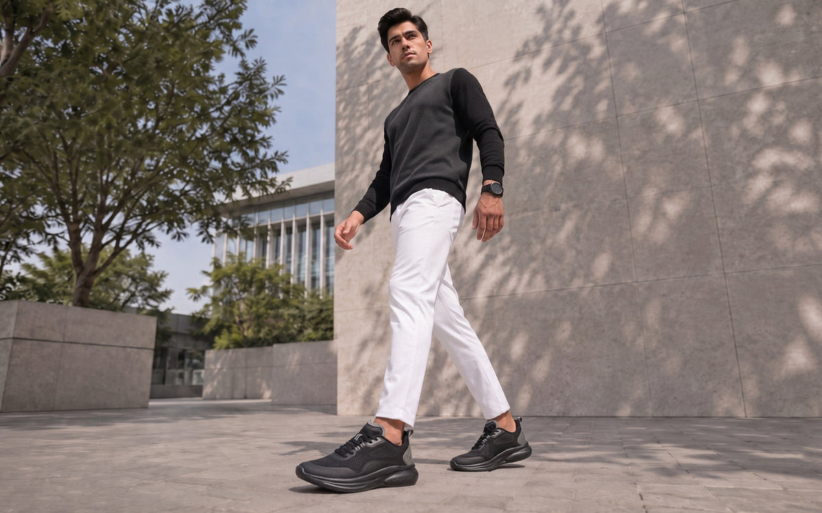 Rapid Breeze Serene Lace Ups for Men : Black