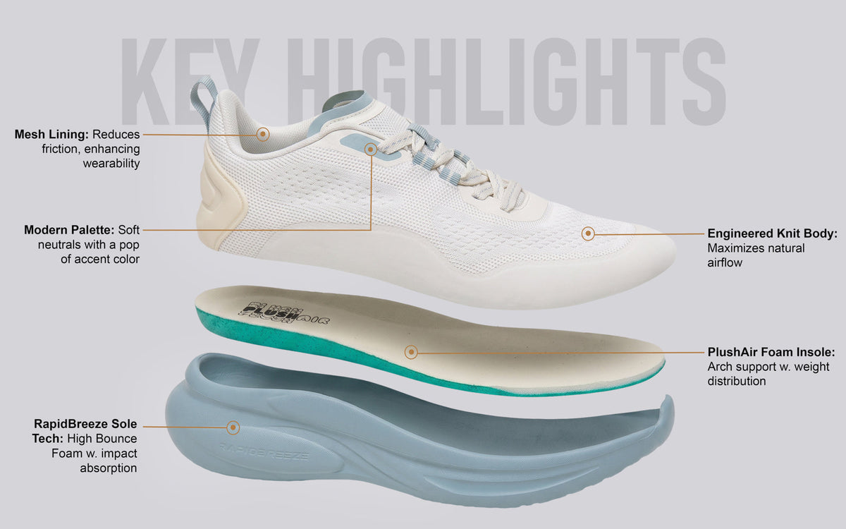 Rapid Breeze Serene Lace Ups for Men : Ivory