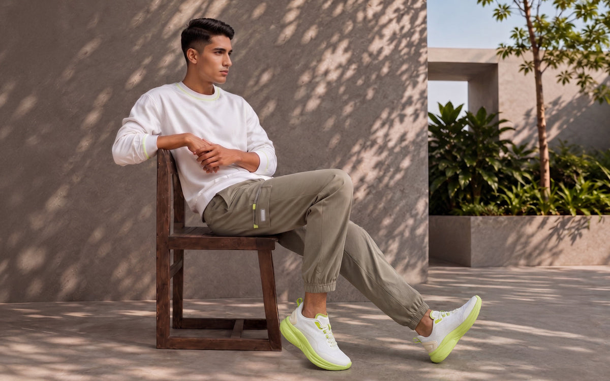 Rapid Breeze Serene Lace Ups for Men : Lime