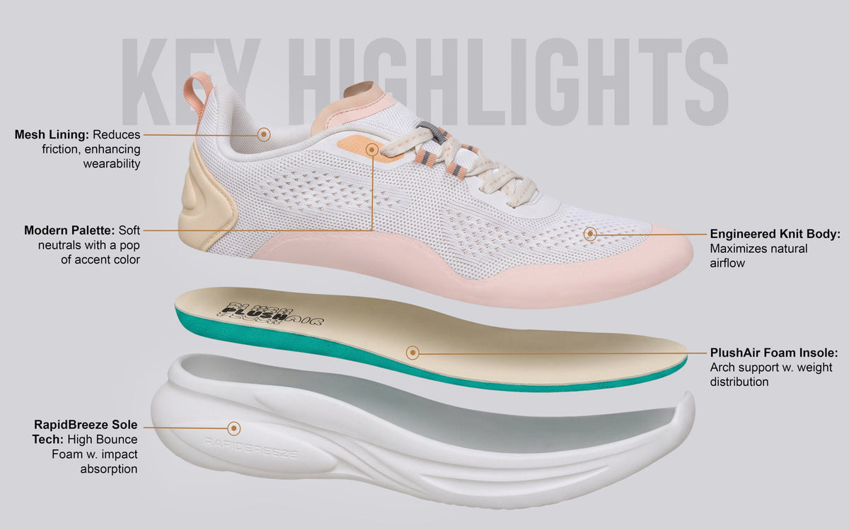 Rapid Breeze Serene Lace Ups for Women : Ivory