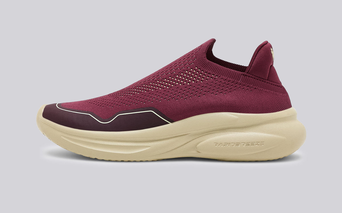 Rapid Breeze Streak Slip Ons for Women : Maroon