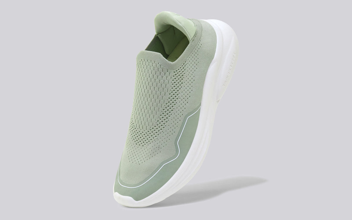 Rapid Breeze Streak Slip Ons for Women : Green