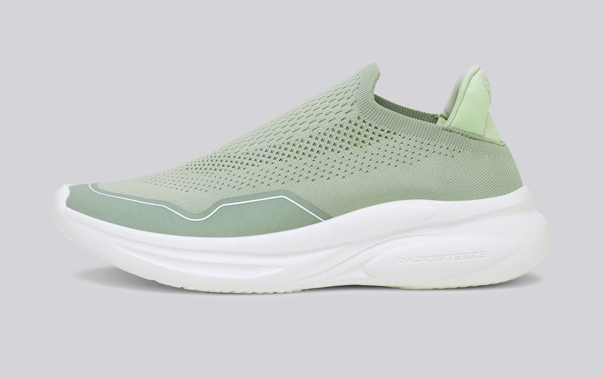 Rapid Breeze Streak Slip Ons for Women : Green
