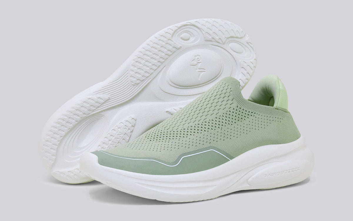 Rapid Breeze Streak Slip Ons for Women : Green