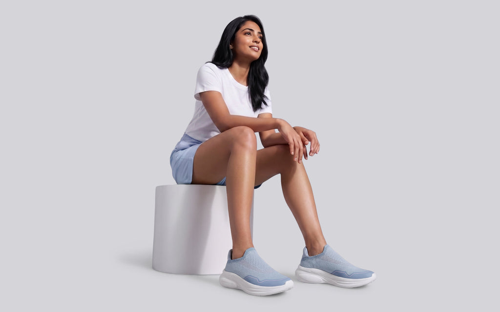 Rapid Breeze Streak Slip Ons for Women : Blue