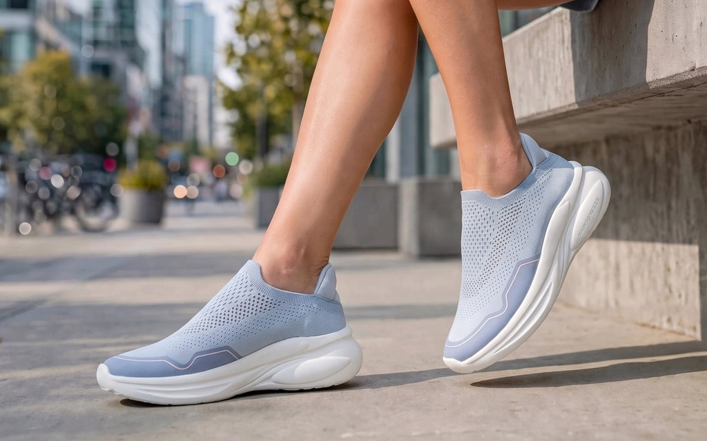 Rapid Breeze Streak Slip Ons for Women : Blue