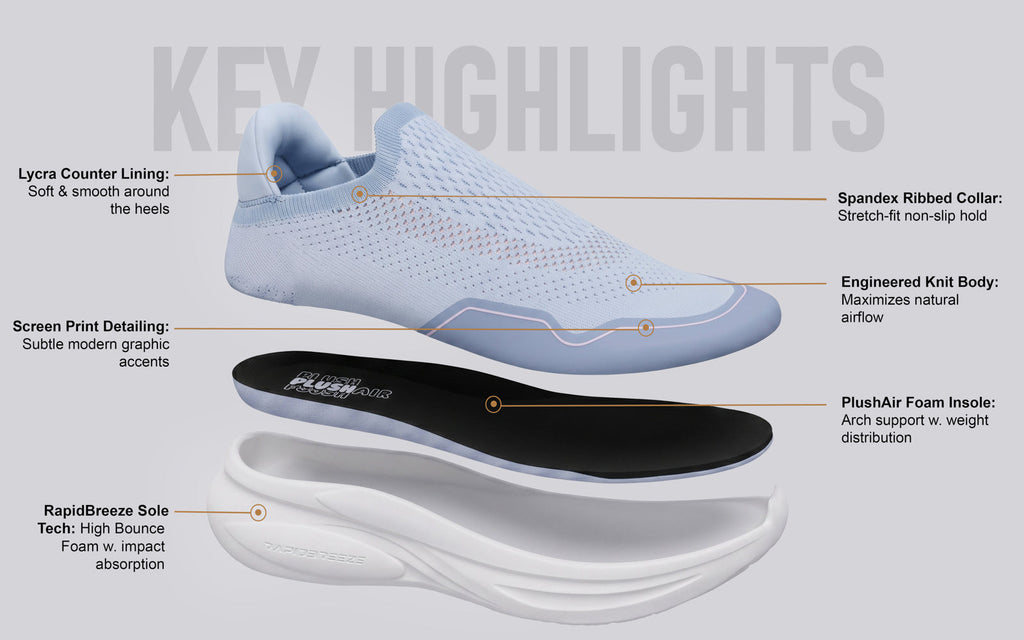 Rapid Breeze Streak Slip Ons for Women : Blue