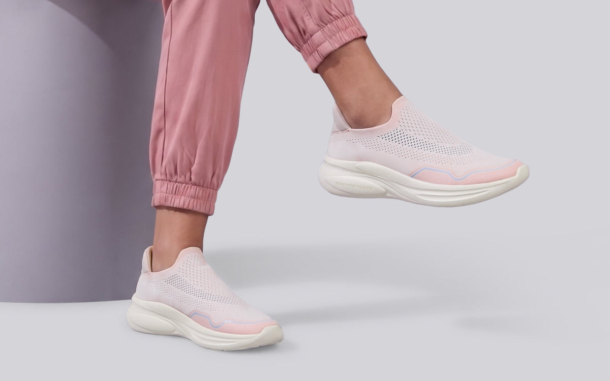 Rapid Breeze Streak Slip Ons for Women : Pink