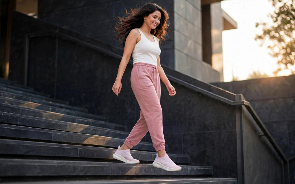 Rapid Breeze Streak Slip Ons for Women : Pink