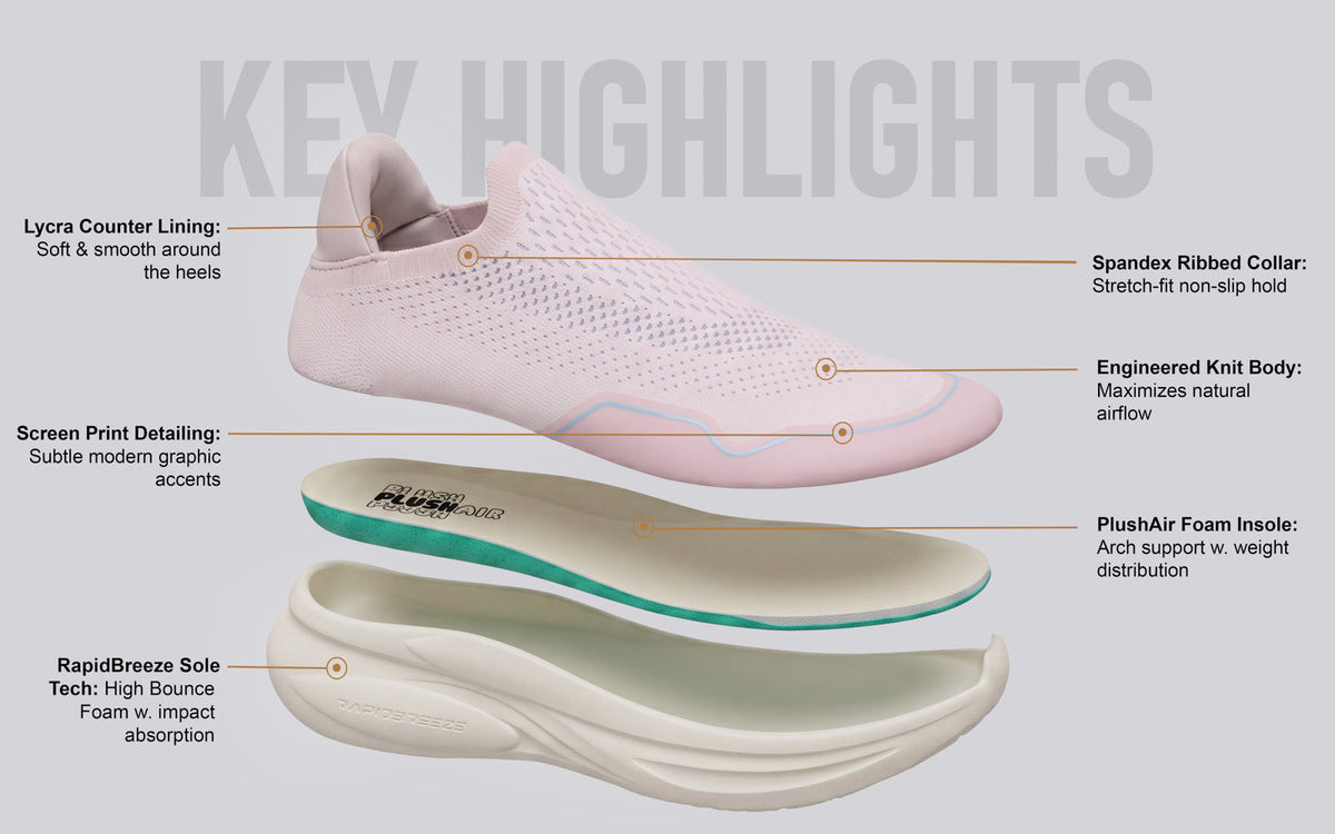 Rapid Breeze Streak Slip Ons for Women : Pink