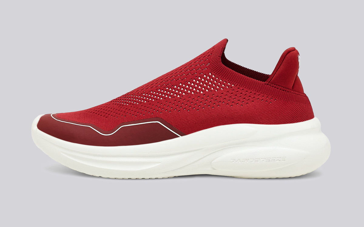 Rapid Breeze Streak Slip Ons for Women : Red