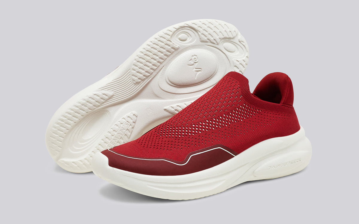 Rapid Breeze Streak Slip Ons for Women : Red