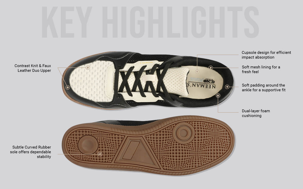 The 90s Duo Sneakers for Men : Black Ivory